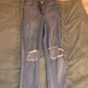 High-waisted Jeans